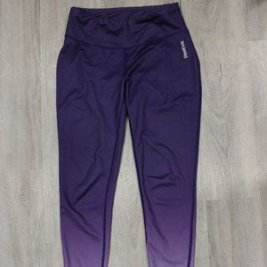 Reebok Women's Purple Gradient Ombre Leggings